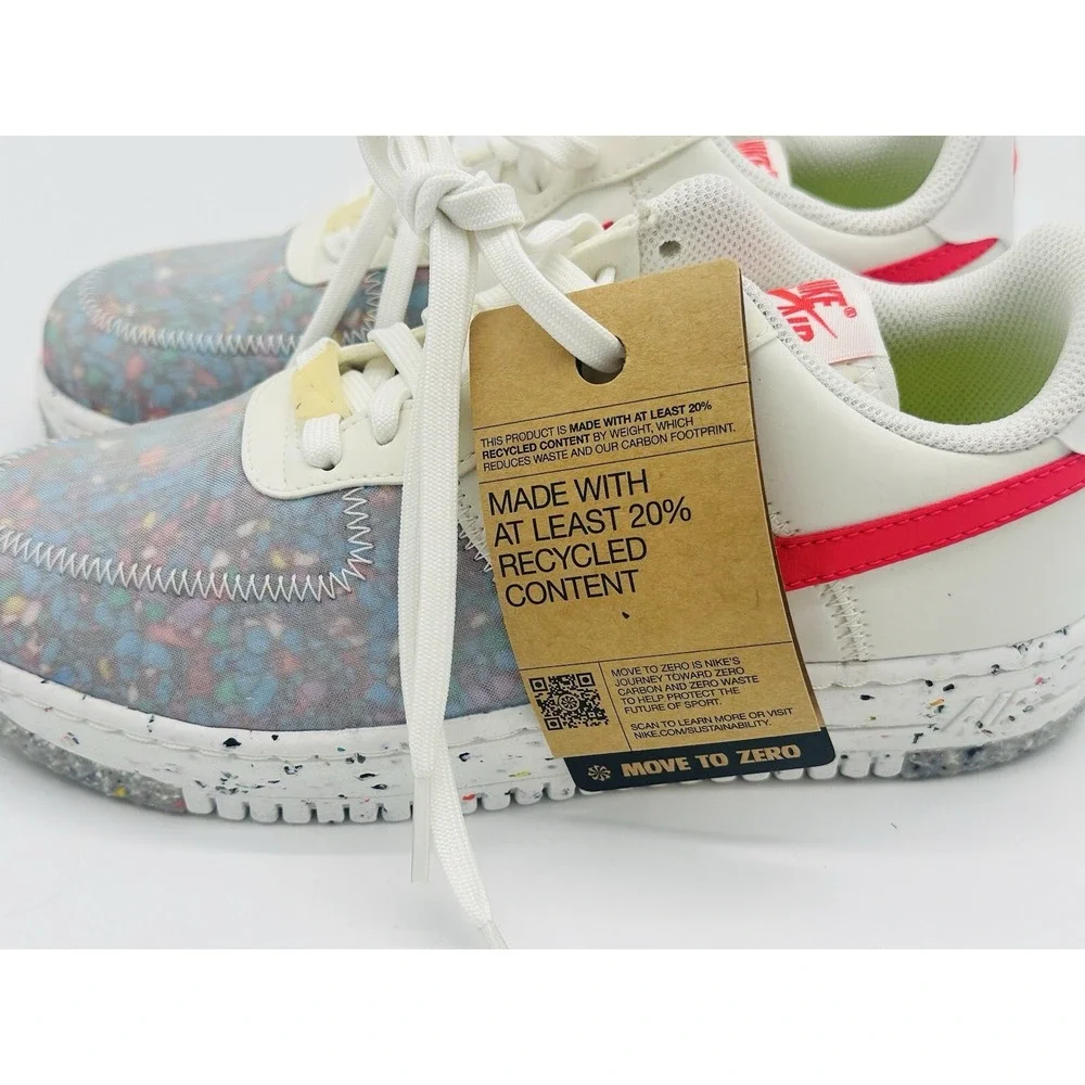 Women's Size 7 - Nike Air Force 1 Crater Summit White CT1986-100 No Box Lid